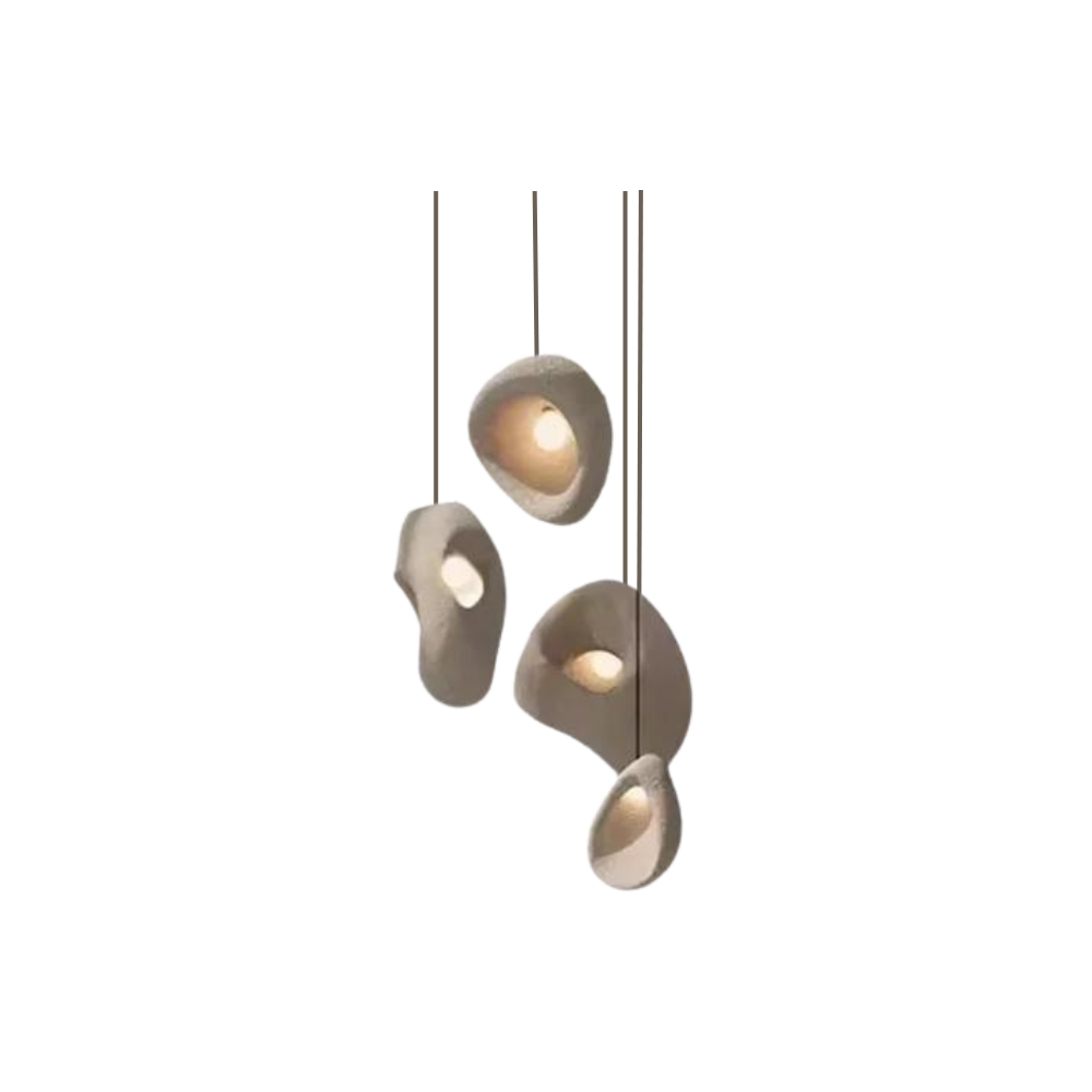 Pendant Light with Organic Style and Warm Light