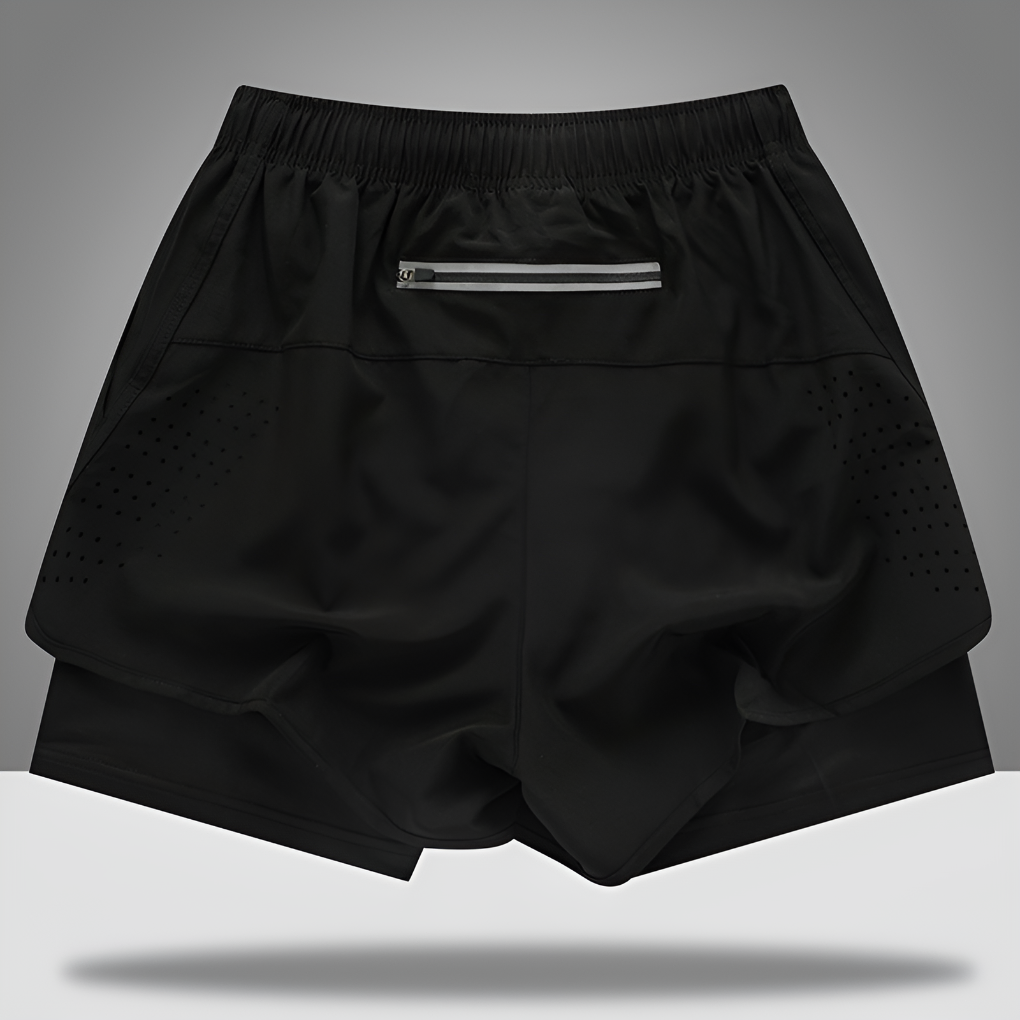 Pantaloncini da corsa da uomo ad asciugatura rapida con cerniera