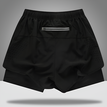 Pantaloncini da corsa da uomo ad asciugatura rapida con cerniera