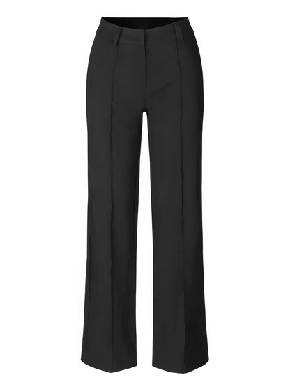 Elegant High-Waisted Trousers with Vertical Front Seam