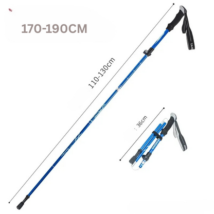 Folding Aluminium Telescopic Walking Stick for Outdoor & Seniors