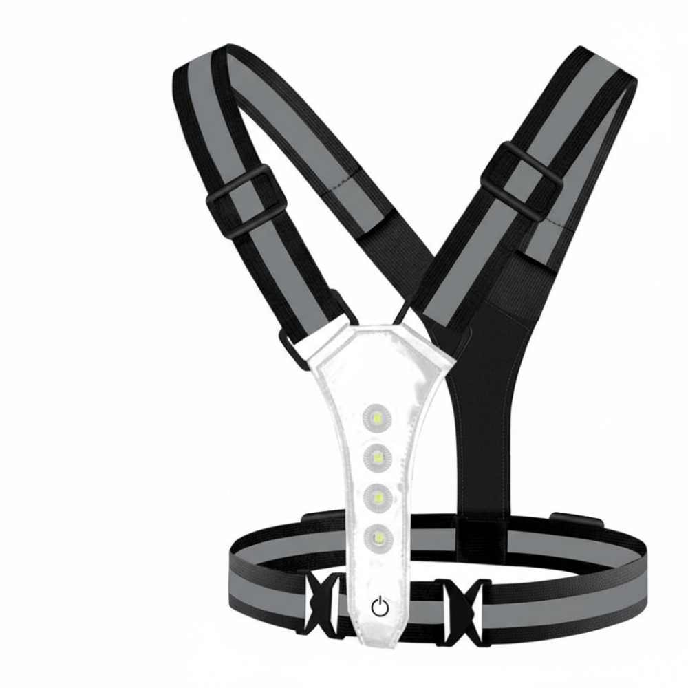Gilet LED | Ricaricabile tramite USB, alta visibilità | Corsa, ciclismo, camminata
