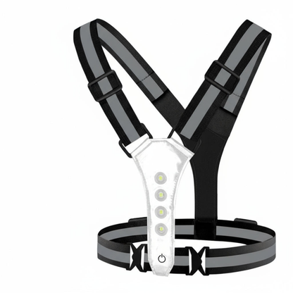 Gilet LED | Ricaricabile tramite USB, alta visibilità | Corsa, ciclismo, camminata