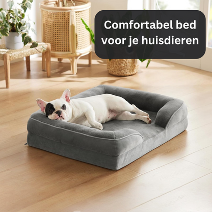 Orthopaedic Dog Bed with Memory Foam and Plush Covering