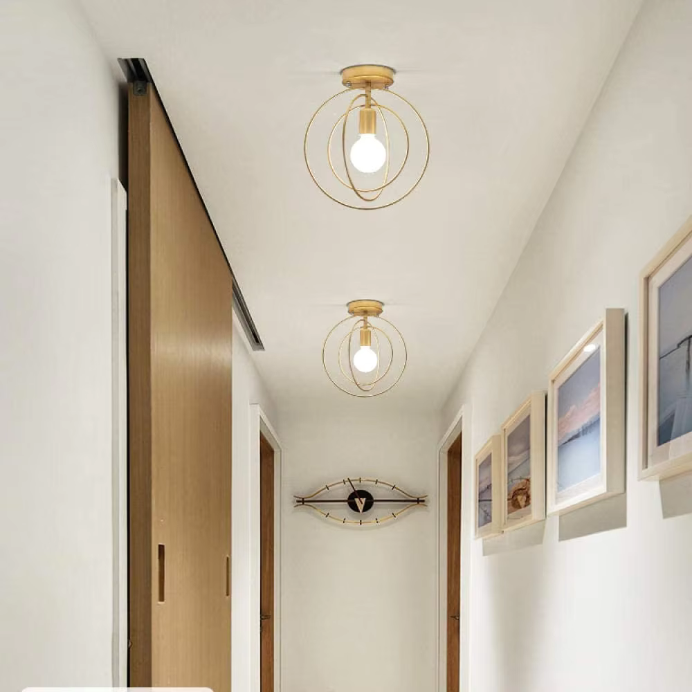 Luxury Gold Ring Ceiling Lamp