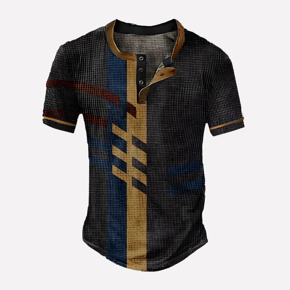 Men's Waffle Knit Casual T-shirt