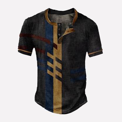 Men's Waffle Knit Casual T-shirt