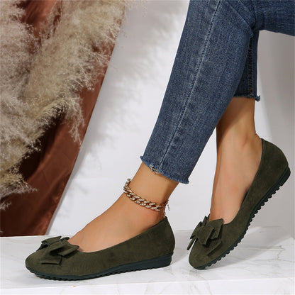 Comfort Ballerinas with Bow Detail and Soft Fit
