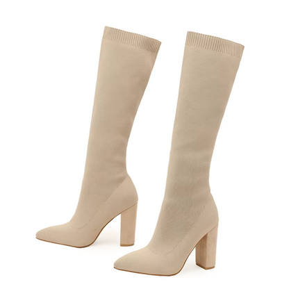 Knee-High Stretch Boots for Women
