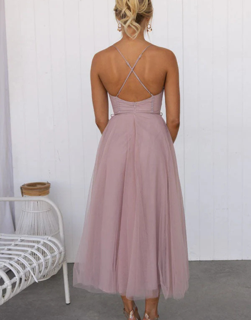 Sleeveless Maxi Dress with V-Neck