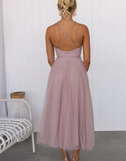 Sleeveless Maxi Dress with V-Neck