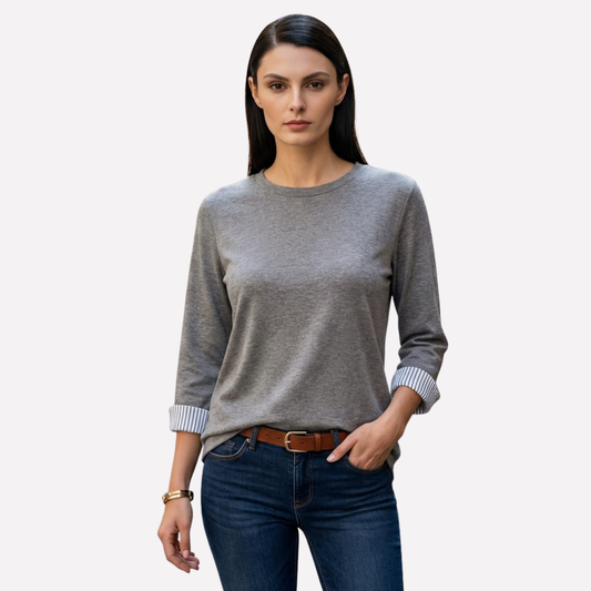 Camiseta de manga 3/4 para mujer