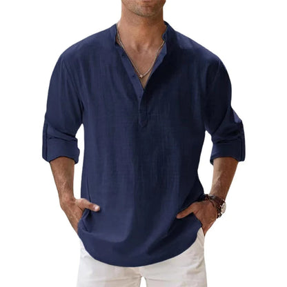 Linen Long Sleeve Shirt for Men