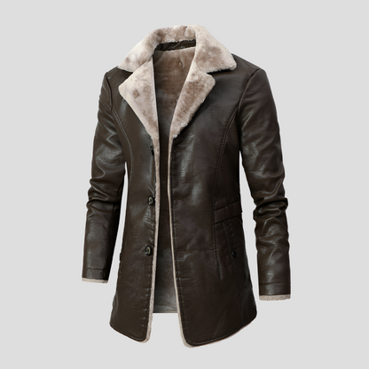 Men's Jacket Made of Lined Sheepskin Leather