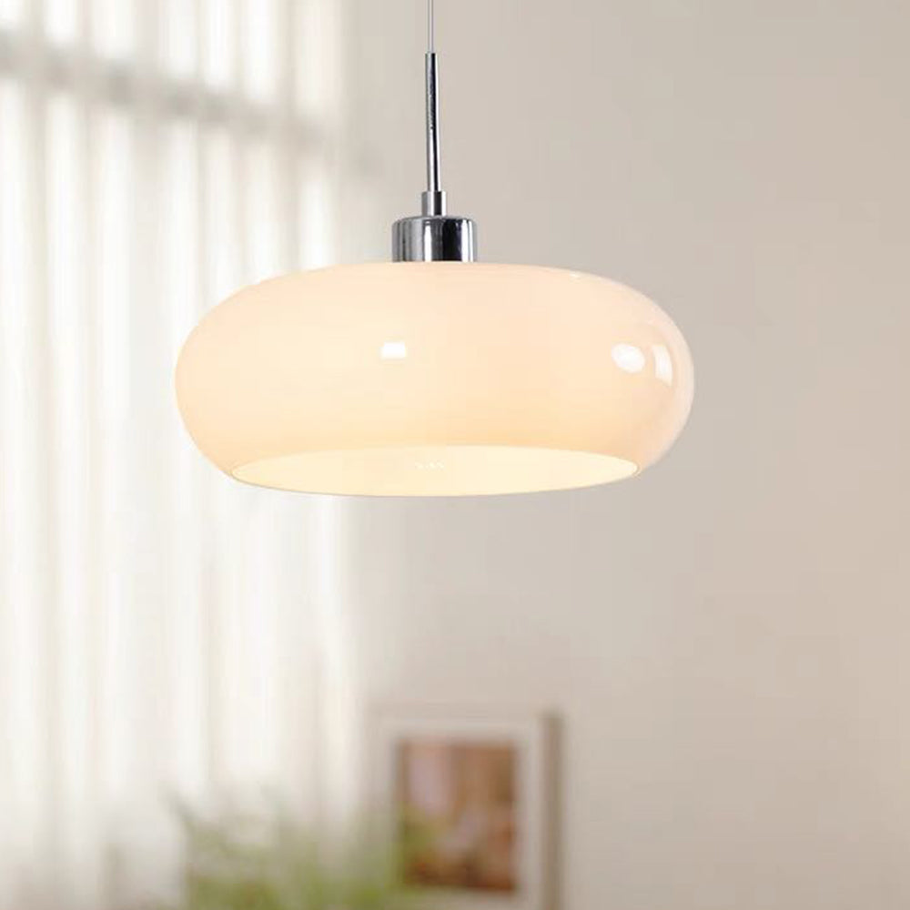 Stijlvolle glazen hanglamp met uniek ontwerp