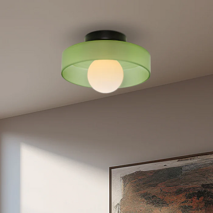 Plafón redondo moderno de cristal – Diseño elegante y atemporal