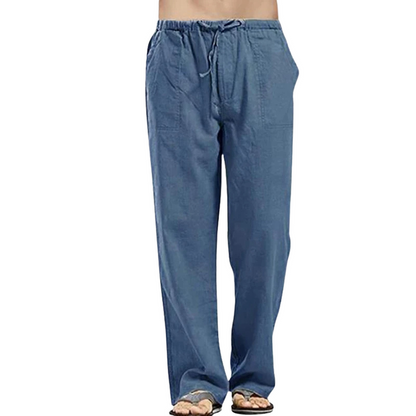 Lightweight Linen Men's Trousers with Oversized Fit