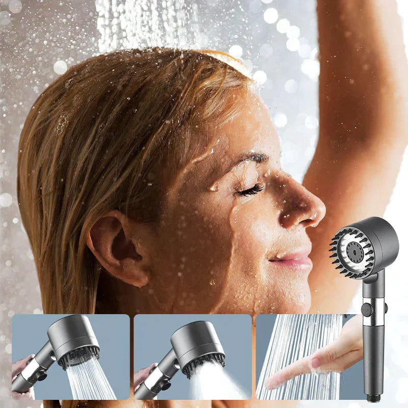 Powerful Water-Saving Shower Head with Filter and 3 Settings