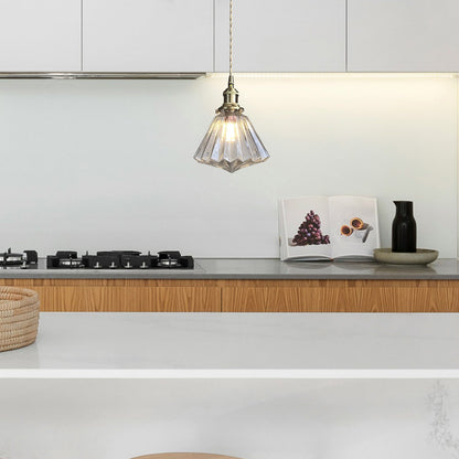 Lámpara colgante moderna de vidrio en forma de diamante