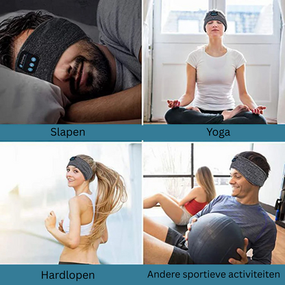 Wireless Bluetooth Sleep Mask Headband with Built-in Headphones