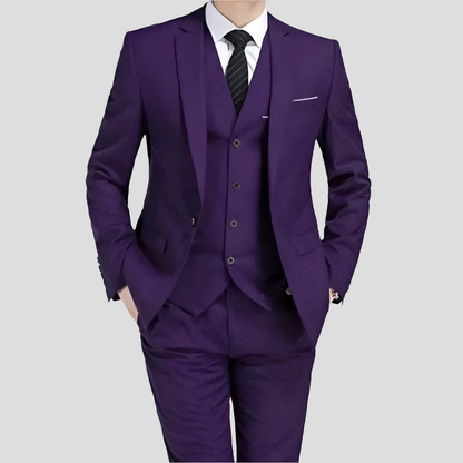 Black Three-Piece Suit for Men