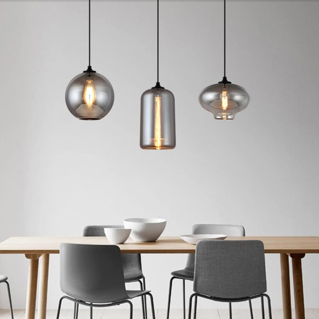 Lampada a sospensione Nordic Loft - Elegante paralume in vetro grigio