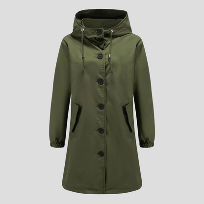 Wasserdichte Regenjacke mit Kapuze für Damen