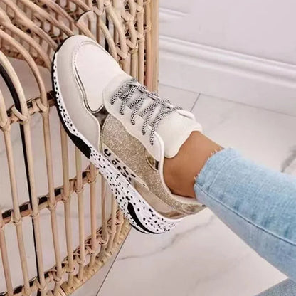 Riley – Trendy Ladies' Sneakers with Breathable Mesh and T-Strap Closure