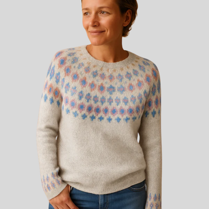 Women's Printed Wool Sweater