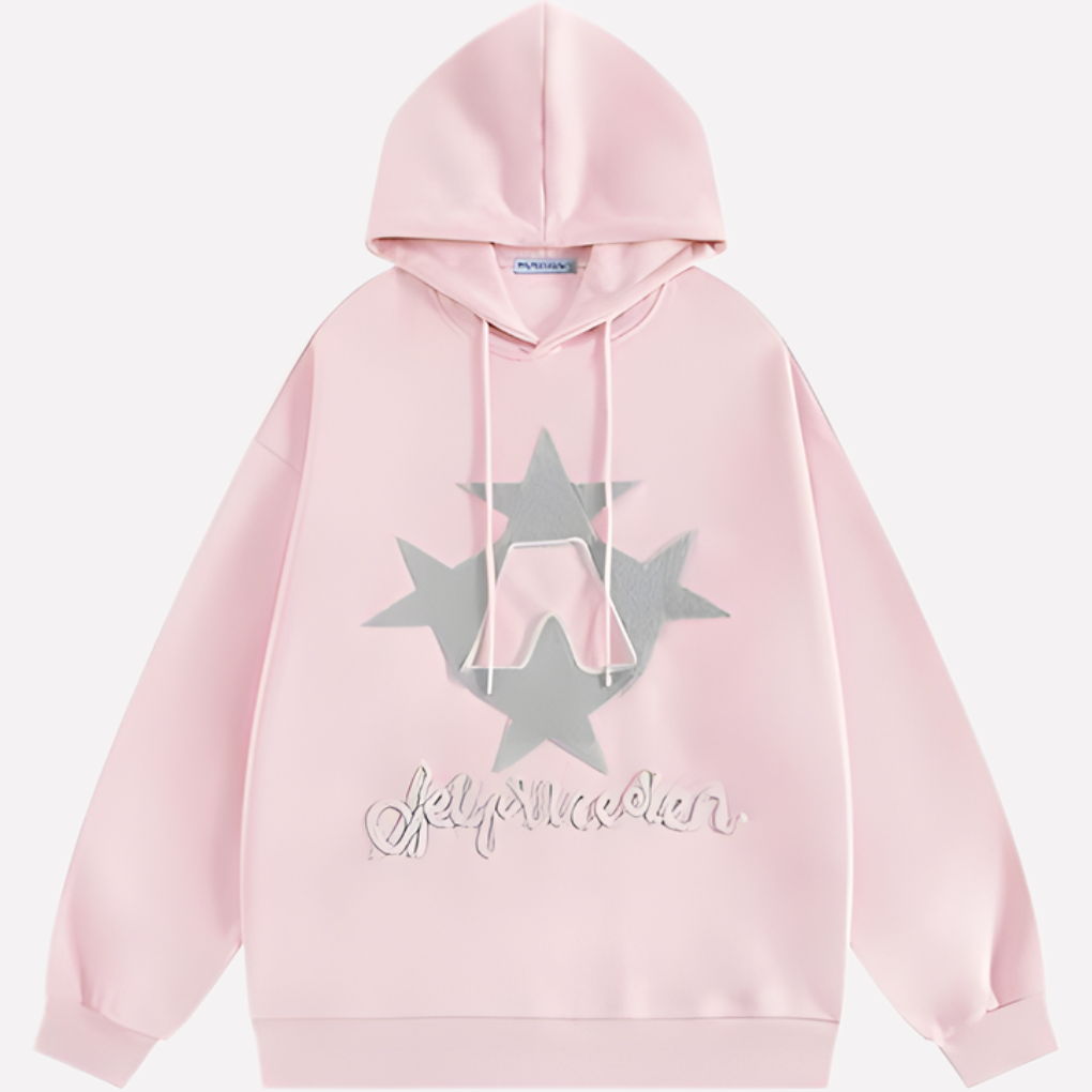 Felpa con cappuccio oversize da donna con grafica