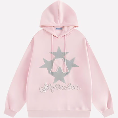 Felpa con cappuccio oversize da donna con grafica