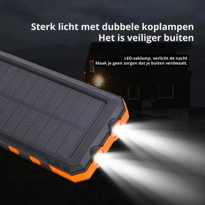 Tragbare Solar-Energie-Powerbank mit Schnellladefunktion