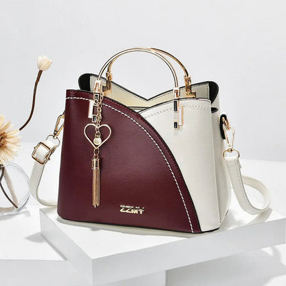 Selene – Large Retro Women's Handbag with Contrast Colour and Plenty of Storage