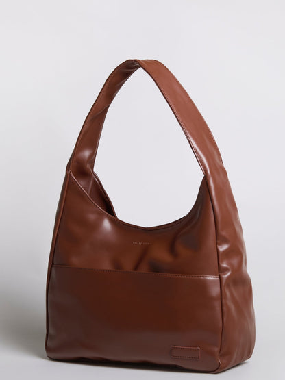 Minimalist Vegan Empty Hobo Shoulder Bag