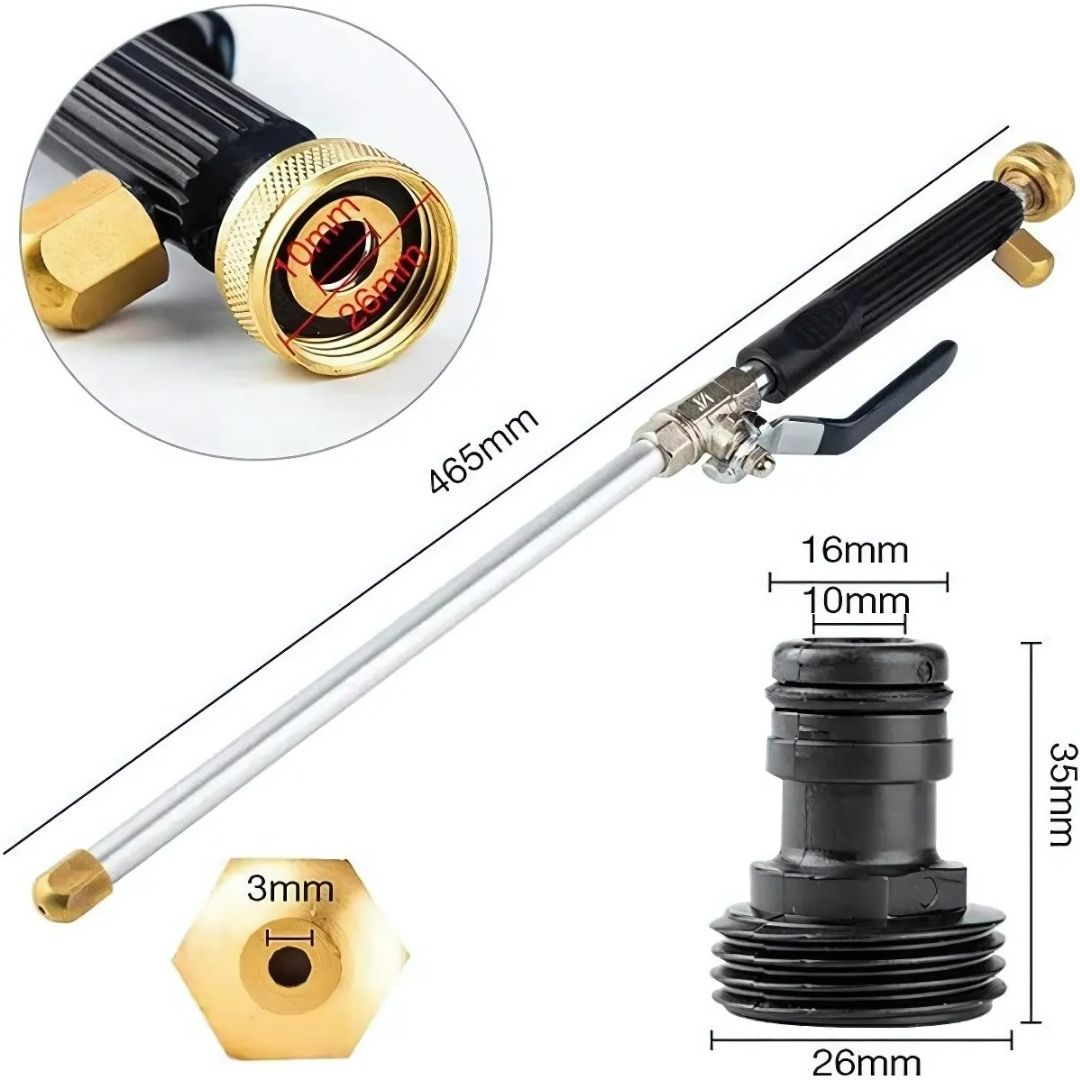 Powerful High-Pressure Spray Gun for Garden Hose for Thorough Outdoor Cleaning