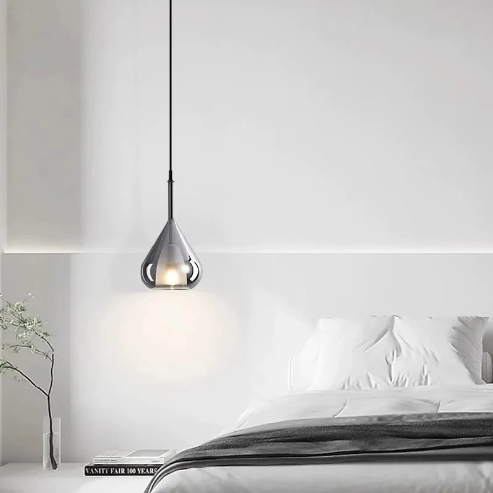 Lámpara colgante de cristal Lágrimas de luz