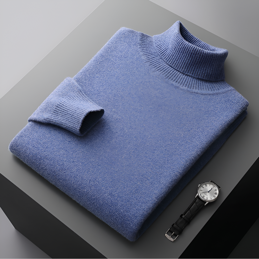 High-Quality Cashmere Roll Neck Jumper for Men