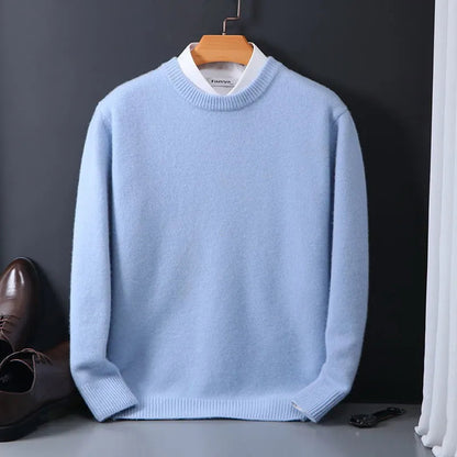 Oversized Cashmere Jumper with O-Neck for Men