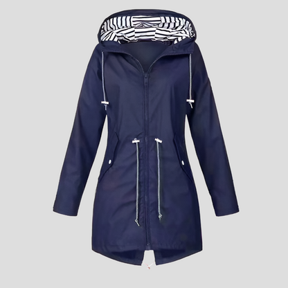 Wasserdichte Damenjacke mit Kapuze