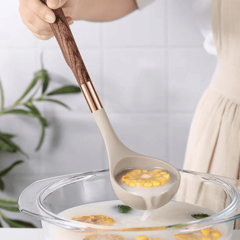 Juego de utensilios de cocina de silicona de 10 piezas – Resistente al calor y apto para el uso diario