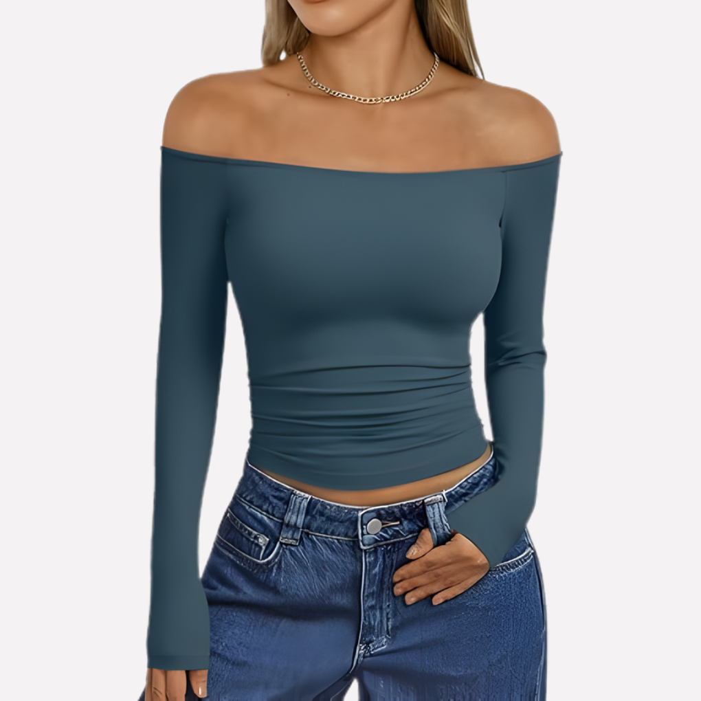 Women’s Off-The-Shoulder Long Sleeve Top