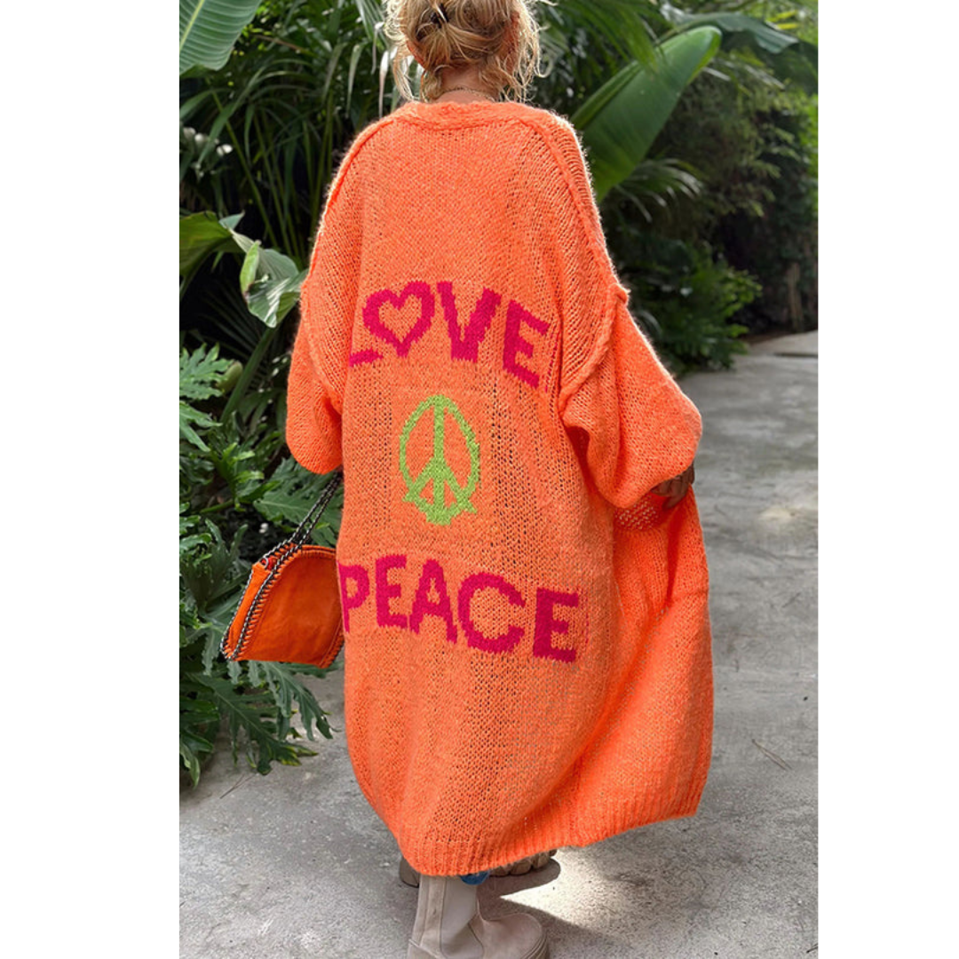Stylish Peace Cardigan for Women - Ibiza