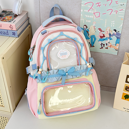 Semi-Transparent PVC Backpack for Women