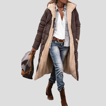 Long Reversible Winter Coat for Women
