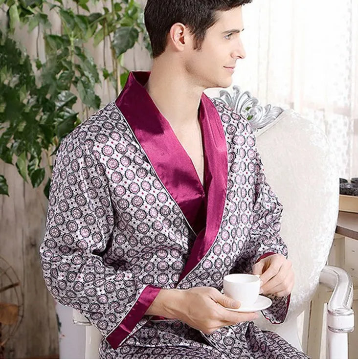Satin Luxury Bathrobe for Men - Santino