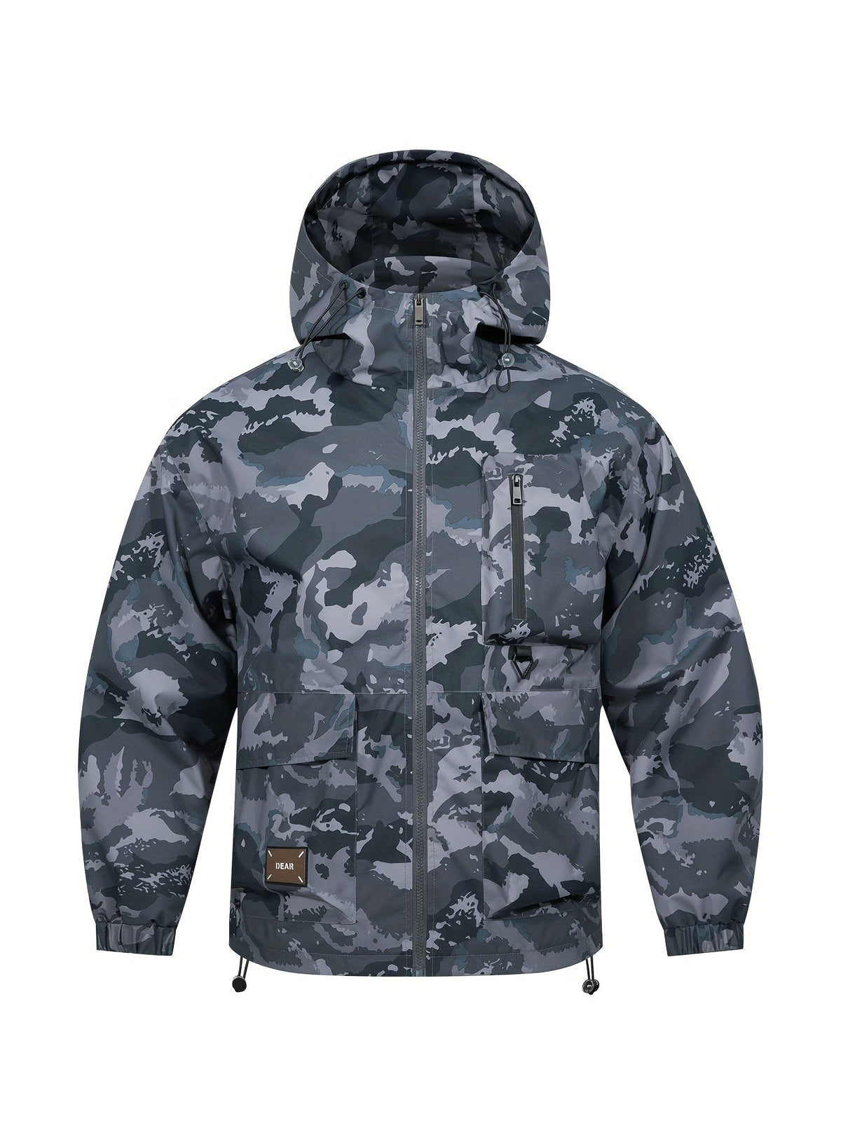 Chaqueta para hombre con estampado de camuflaje y capucha – Informal y cómoda