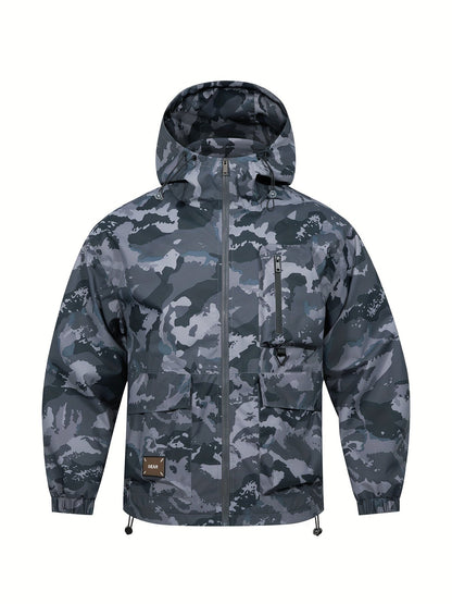 Chaqueta para hombre con estampado de camuflaje y capucha – Informal y cómoda
