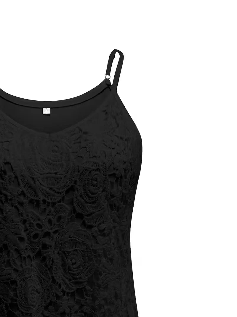 lace tank top with V-neck