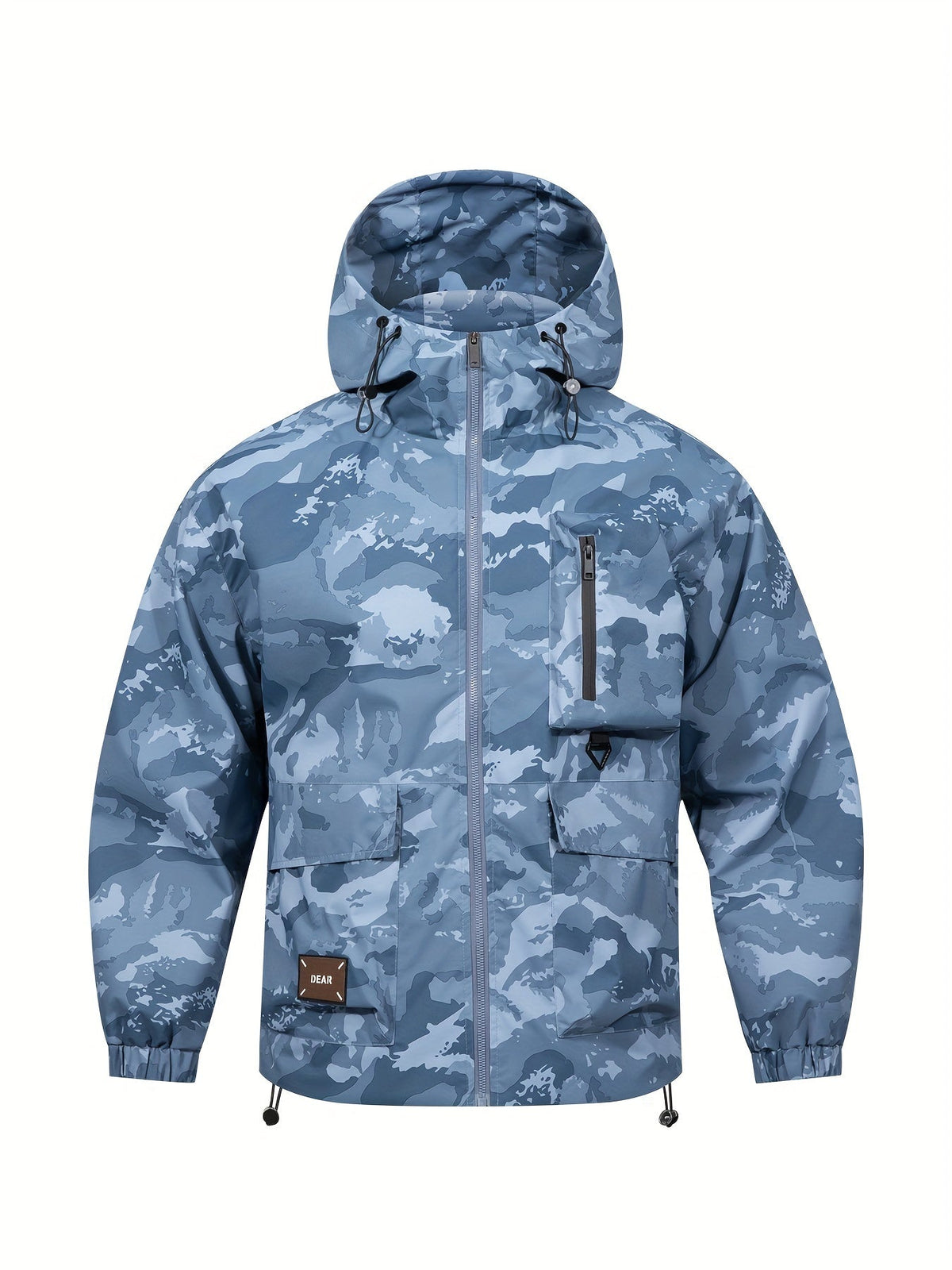 Chaqueta para hombre con estampado de camuflaje y capucha – Informal y cómoda