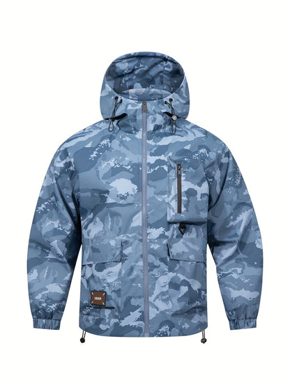 Chaqueta para hombre con estampado de camuflaje y capucha – Informal y cómoda